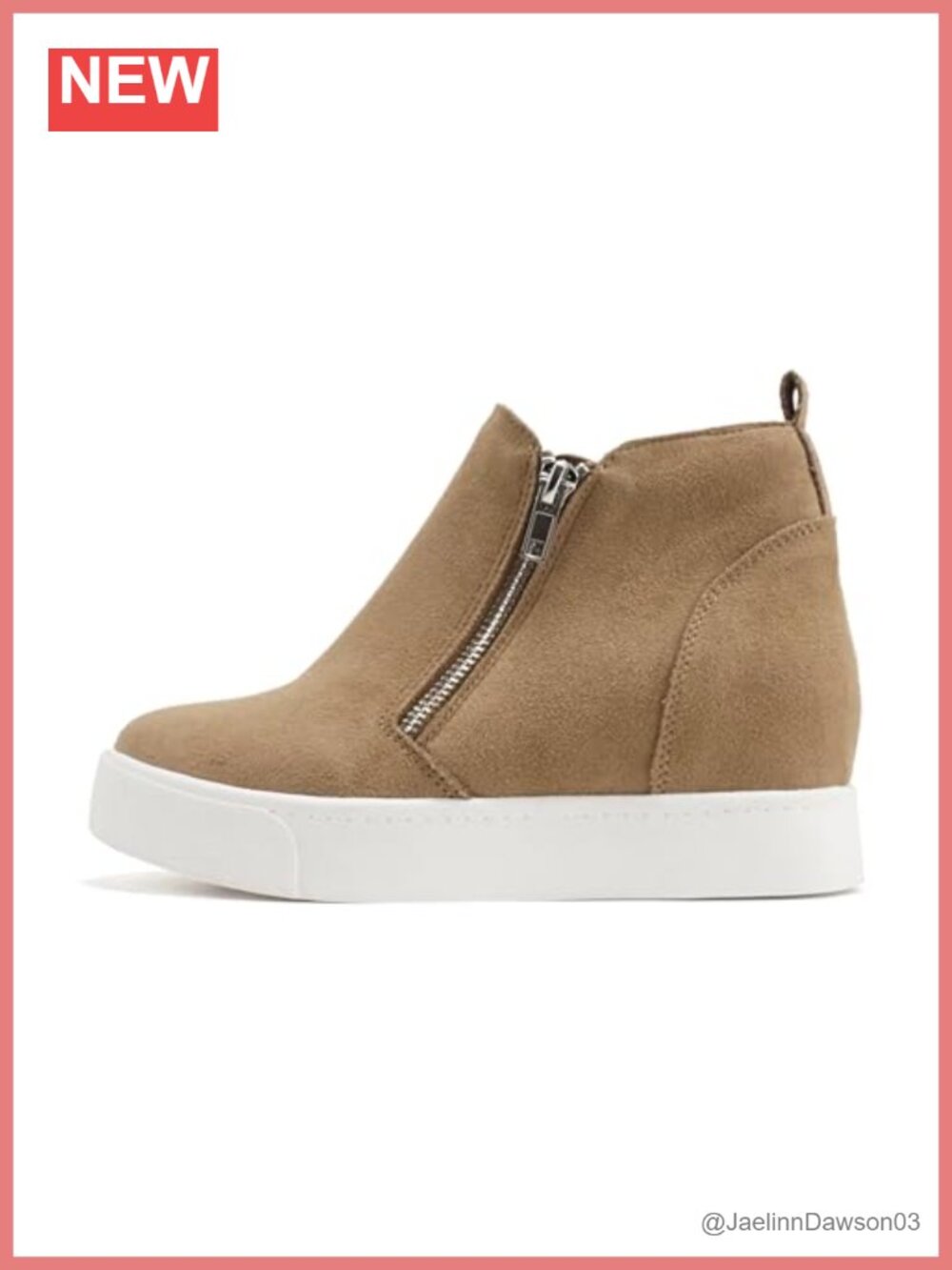 Wedge Heel Ankle Booties with Side Zipper and Hidden Platform
